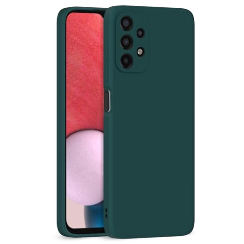 Image of Outlouders Back Cover for Samsung Galaxy A13 4G / A13 5G | Camera Protection | Durable Soft Matte Silicone Bumper Case (Green)