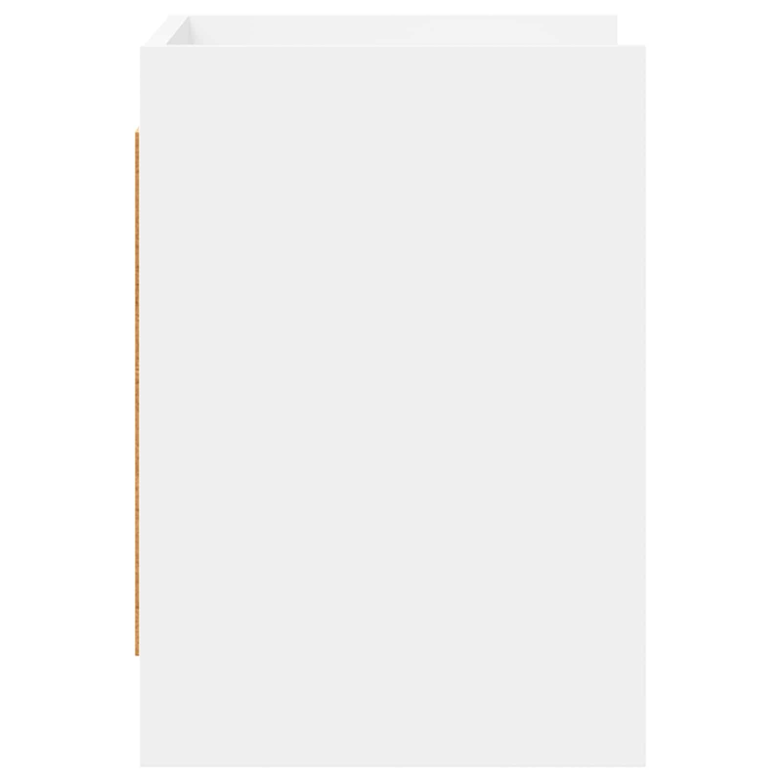 Mobile TV 60 x 33 x 47 cm, bianco, con 2 scomparti