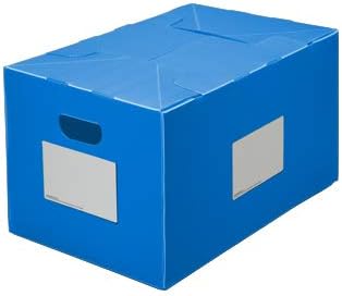 Classic PackAways Reusable Plastic Storage Box Collapsible Tote, Lightweight, Water-Resistant, 16 Gallon, Blue (Pack of 6)