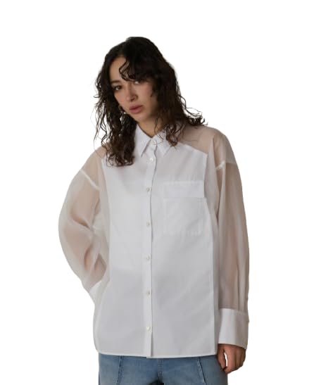 ダイアグラム グレースコンチネンタル 25SS シアーコンビオーバーシャツ シアーコンビオーバーシャツ / GRACE CONTINENTAL | GRACE CONTINENTAL