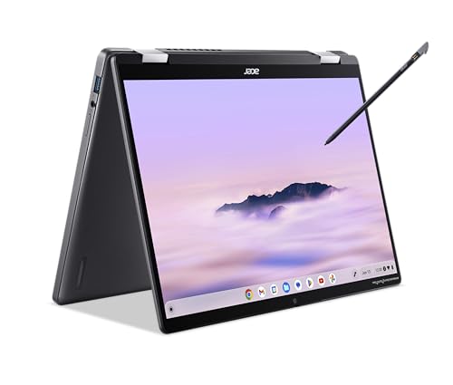Acer Chromebook Plus Spin 714 I Pc Portable 14'' WUXGA Tactile Convertible I Intel Core Ultra 7 155U I 16 Go RAM I 512 Go SSD I Chrome OS I Gris I Clavier FR AZERTY I CP714-1HN