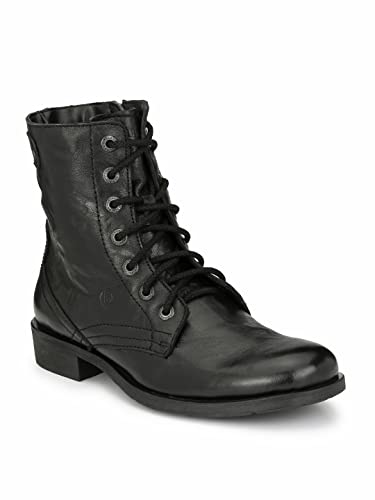 Image of ALBERTO TORRESI Men's Leather Lace-Up Ankle Boots with Zip Closure - Stylish and Durable Footwear for Modern Men