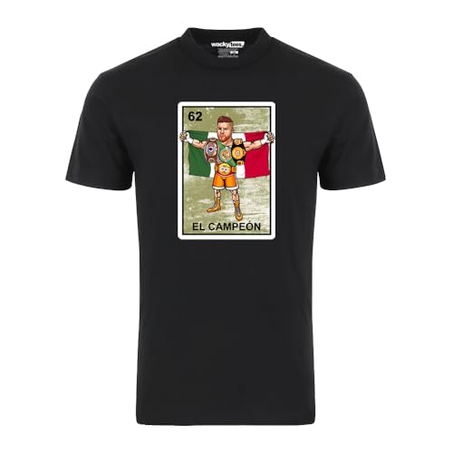 El Campeon Canelo Alvarez Champion Loteria Mexican Bingo Style Graphic Tee Shirt