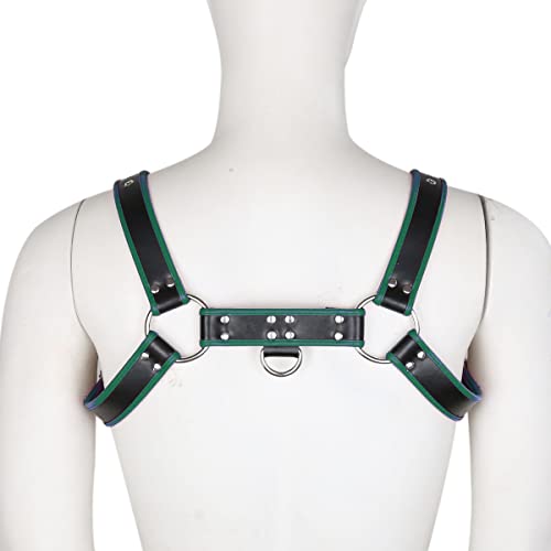 Image of Men's Faux Leather Body Chest Harness Belt Shoulder Cage Belt Party Costume