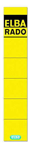 ELBA 100420942 Rückenschilder Rado 10er Pack schmal und kurz selbstklebend gelb