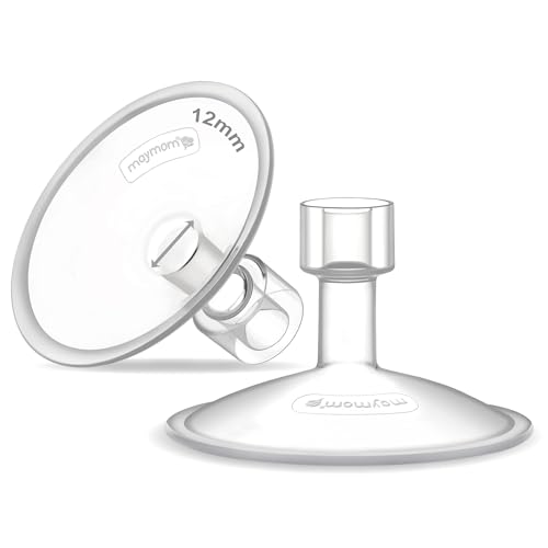 Image of 12mm Maymom MyFit Shields Saucer Series Compatible with Medela Breast Pump- PersonalFit, Freestyle, Harmony, Maxi, Freestyle Flex Connector; Connect to Maymom Widemouth /Narrow Connector, 2pcs