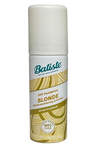 Batiste Instant Hair Refresh Dry Shampoo Blonde, Blends Seamlessly with Hair, No White Residue, Travel Size 1.06 oz (Pack of 2)