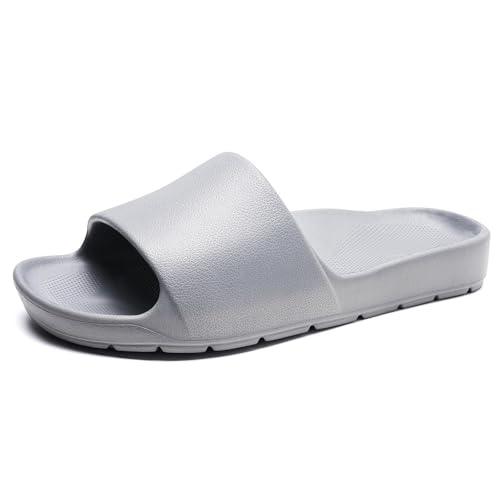 VIVASUN Unisex Arch Support Slides Cushioned Non Slip Shower Sandals,Grey — view 6