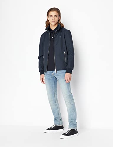 Armani Exchange Mens Short Sleeve Milano/New York Logo Jersey Polo Shirt