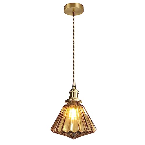 Suspension luminaire E27 laiton pour cuisine et salle à manger vintage