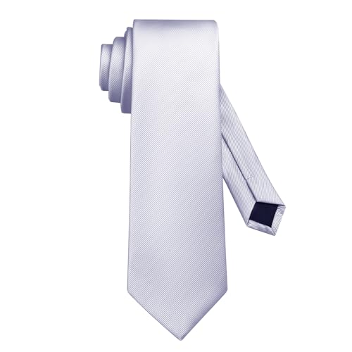 Image of DecTwig Men's Ties Solid Color Formal Neckties 3.15 inch (8CM) Black Ties For Men