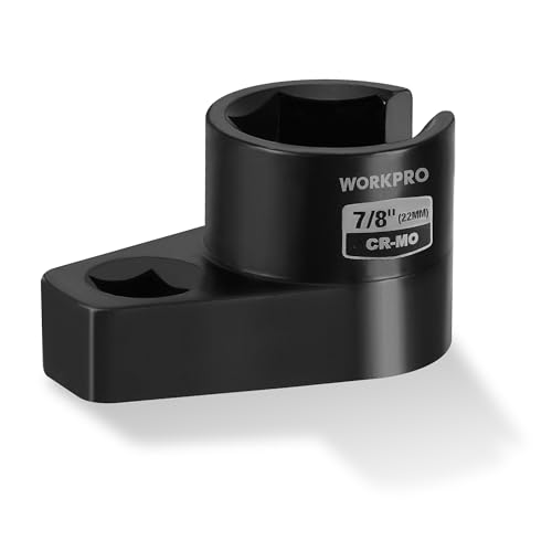 WORKPRO O2 Oxygen Sensor Socket 3/8 Drive x 7/8 22mm Offset Oxygen Sensor Removal Tool Wrench 6-Point O2 Sensor Tool with Wire Gate
