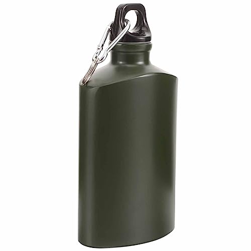 INOOMP Camping Accessories Aluminum Flat Canteen Water Bottle Flask Metal Water Bottle for Hiking Camping Outdoor Gym Cycling Hiking Fitness Travel Accessories