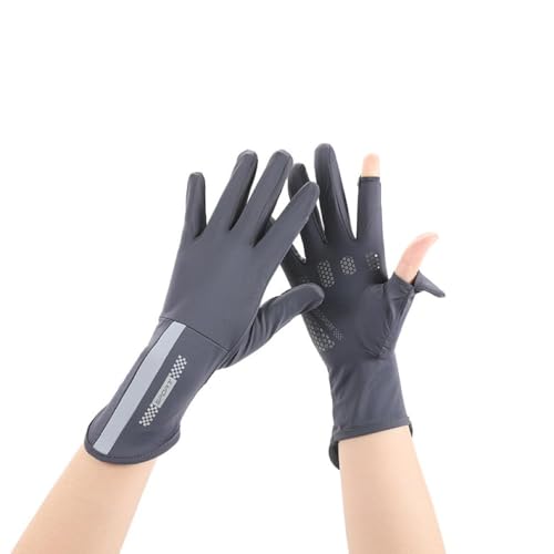 Image of 2 PCS Hand Gloves for UV Sun Protection, Breathable Sunscreen Driving Glove Cooling Arm Full Finger Ice Silk Non-Slip Touch Screen Anti Uv Gloves Mitt, Car Driving Long Glove Arm