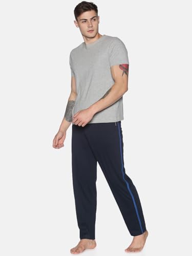 Image of Dollar Cotton Rich Fabric Solid Men's Track Pant | Contrast net Folding | One Side Zipper Pocket with Label Branding | Self Waistband with Drawcord | Wide Array of Attractive Colours