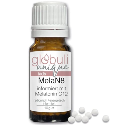 MelaN8 Melatonin Streukügelchen · globuli unique · hormonfreie & sanfte Hilfe bei einschlafen, durchschlafen, innere Ruhe, erholsamer Schlaf · 10 g ca. 1100 St.