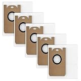 Lot de 5 sacs de rechange pour aspirateurs robot Tapo RV50 Pro Omni et RVA210, sacs de collecte de poussière en tissu non tissé pour une meilleure filtration et une installation facile