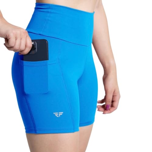 Shorts Academia Fitness Corrida Feminino Com Bolsos Cós Alto