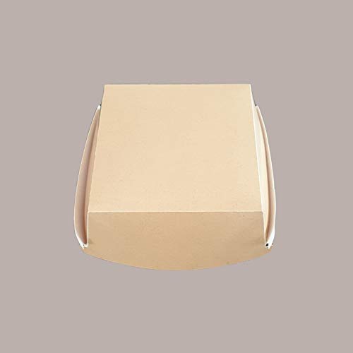 Lucgel Scatola Contenitore Porta Panino Hamburger in Carta Avana Bio 160x155H90mm - 100 pezzi -