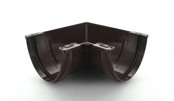 Marley Deepflow RAD10 Deep Style Gutter 90 Degree Corner Angle Brown