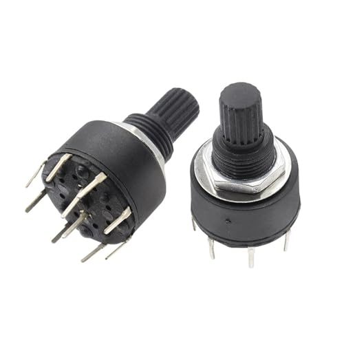 Interrupteur rotatif RS16 1 pôle 8 positions avec axe de 15mm lot de 10 pièces
