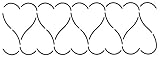 Quilting Creations Heart Border Quilt Stencil, 3