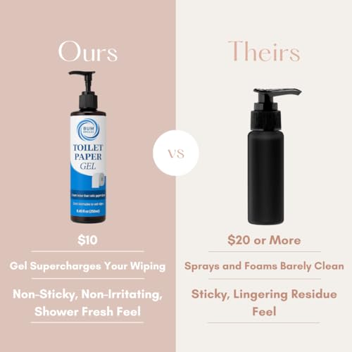 toilet paper gel  3 month size  a cleaner way to wipe  wet wipe alternative amp flush safe  toilet paper foam spray or lotion substitute for wiping  845oz