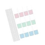 30/60/120 Stück farbige PET-Etiketten, Haftnotizen, beschreibbare Etiketten, repositionierbare Lesezeichen für Tagebuch, Planer, Notizbuch, ästhetische Studien, Seitenmarkierungen