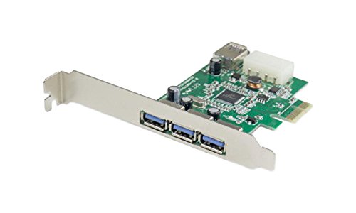 Syba SY-PEX20135 4 Port USB 3.0 PCIe 2.0 x1 Etron Chipset Green