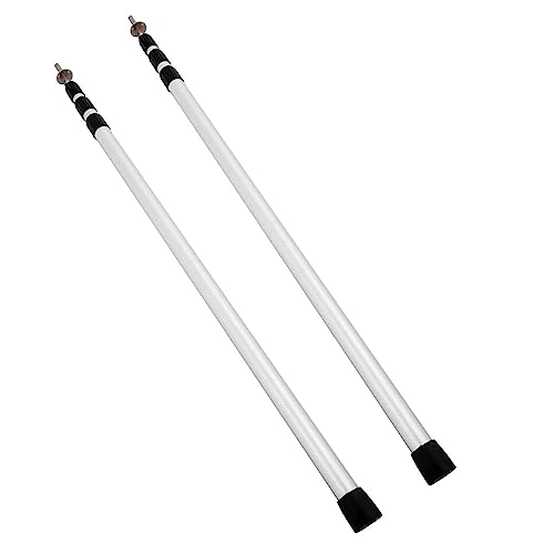Shoze 2Pcs Poles Camping Poles Telescoping Tent Poles Aluminum 90-230CM