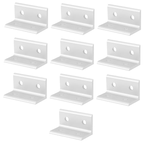 Connecteurs angle pour profilé aluminium par 10 équerres de fixation - 2