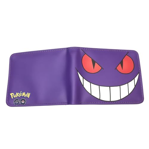 LEQDO Cute Cartoon Tri-Fold Wallet for boy and girls - PU Leather Small Clutch Coin & Card Pouch. (Purple)