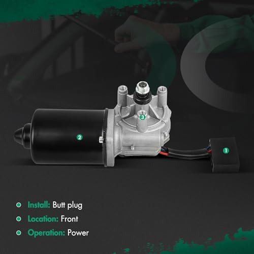 Image of SCITOO Windshield Wiper Motor Compatible Motor W /S Wiper 30NM Coast RH | Direct fit for Motor W /S Wiper 30NM Coast RH|Replaces OE 00076586|3 Pins|Fit for Front Wiper Motor Sliver /Black