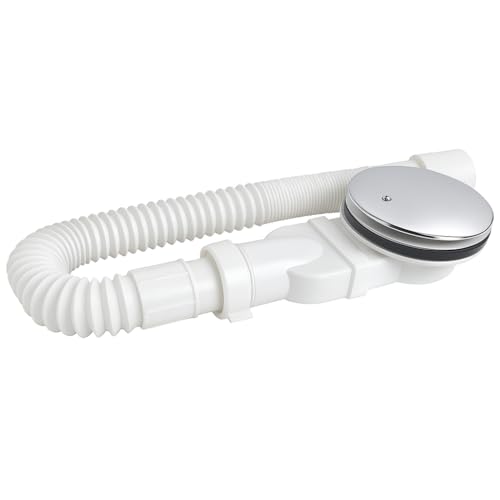 Ensemble de bonde de douche 90MM, SopimusZ extra plate évacuation ensemble trou d'évacuation pour receveur de douche, siphon avec système anti-odeurs, tamis à...