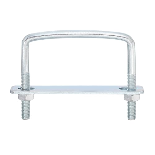Image of uxcell Square U-Bolts, 8 Sets 82mm Inner Width 75mm Length M8 Zinc-Plated Carbon Steel U Clamp Bolt with Nuts and Plates, for Boat Trailer