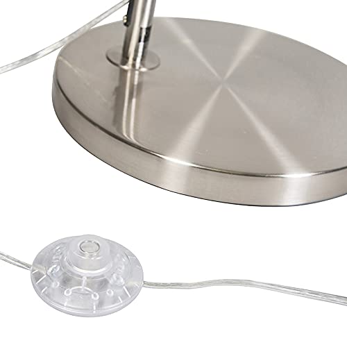 Qazqa arc-basic - Lampada da terra arco Moderno - 1 luce - L 1300 mm - Grigio - Moderno - Soggiorno