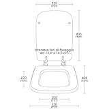 Zoom IMG-1 sedile copriwater universale squadrato in Zoom IMG-1 sedile copriwater universale squadrato in