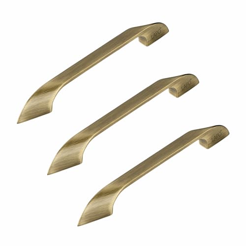 Image of LAPO Multi Purpose Cabinet Handle Set, 6 Inch Drawer Grip for Kitchen, Wardrobe, Cupboard, Almirah & Mandir, Strong Hold Design, 3 Years Warranty (160mm, Antique Finish, Pack of 3) - Twist