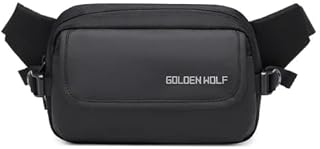 شنطة كتف طويلة تمر بالجسم من جولدن وولف، اسود، 15 × 23 × 8 سم، متعددة الوظائف