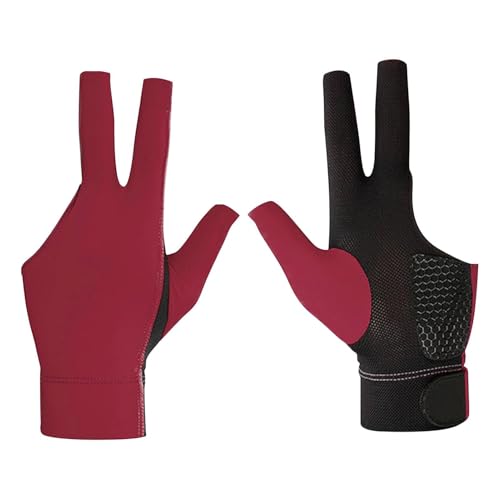 Gants de billard anti transpiration gant de piscine 3 doigts réglable - 5