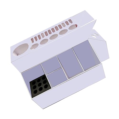 Beatifufu Scissors Socket Box Hair Brush Holder Salon Station Bathroom Organizer Countertop Hair Tool Organizer Blow Dryer Holder Hair Dryer Holder Hairstylist Accessories Barber Supplies