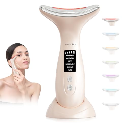 Masajeador Electrico Facial Cara Masaje: 6 Modos Antiarrugas Belleza Dispositivo 7 Colores Led Máquina Mujer Reafirmante - 45℃ Ems Aparato Faciales Reductor De Papada Lifting para Líneas del Cuello Masajeador Electrico Facial Cara Masaje: 6 Modos Antiarrugas Belleza Dispositivo 7 Colores Led Máquina Mujer Reafirmante - 45℃ Ems Aparato Faciales Reductor De Papada Lifting para Líneas del Cuello