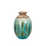 Référence : D1618865 Alexandra House Living Vase Bleu Marron Terre Cuite 22 x 35 x 22 cm