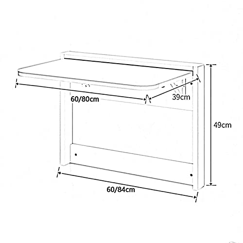 Table murale rabattable bois : solution gain de place pour petit bureau - 3