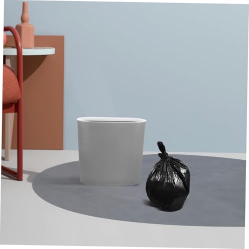 Bote de basura rectangular gris para baño y cocina miniatura 4