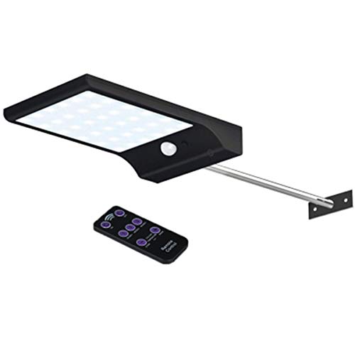 Dasiudaiosud Generator For Garden Roads Outdoor Spotlight LED Solar Powered PIR Motion Sensor Security Waterproof Wall Light (Color : Black)