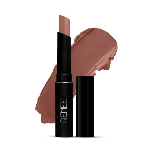 RENEE Very Matte Lipstick – Spice l Long Stay l Hydrating, Nourishing Lips l Transfer Proof, Smudge Proof l Intense Color Pay Off l Full Coverage l Weightless l Velvety, Smooth Finish l 1.6 g