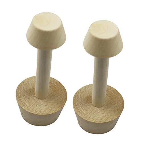 SEWACC 1 set 2 pcs Wood Side Making Portable Wooden Tampers Muffin Tool Dessert Baking Double- Vegetable Pushers Desserts for Pusher Mould Restaurant DIY Gadget Tools Color Egg Pastry