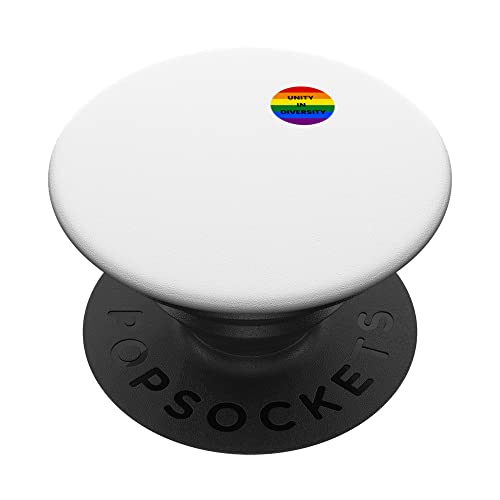 LGBTQ Community Lesbian Gay Bi Trans Unite Diversity Culture PopSockets Swappable PopGrip, Black