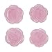 RECKSI 4PCS Hand Carved Natural Crystal Rose Flower Figurines Decor Set Drilled Flower Stone Kit for DIY, Jewelry Making, Rose Quartz
